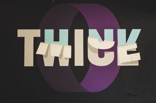 Think Twice graphic art